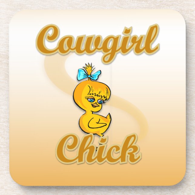 Cowgirl Chick Getränkeuntersetzer (Vorderseite)