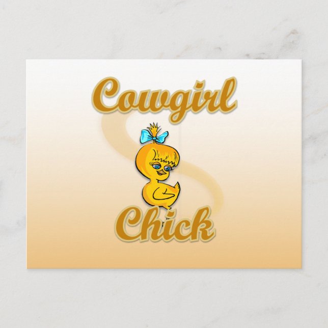 Cowgirl Chick Postkarte (Vorderseite)