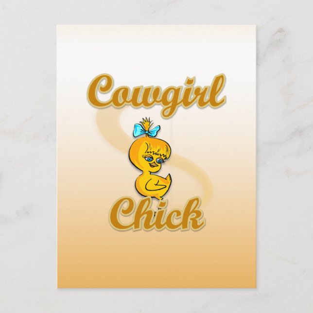Cowgirl Chick Postkarte (Vorderseite)
