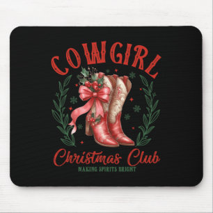 Cowgirl Christmas Club Making Spirituosen Bright C Mousepad