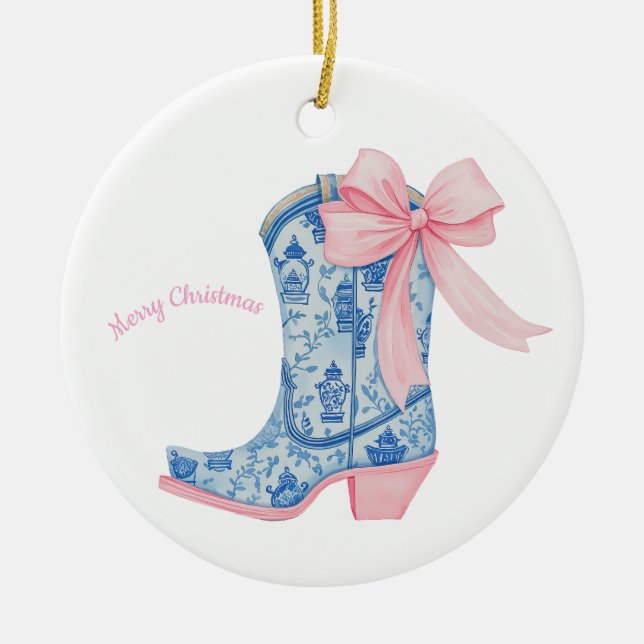 Cowgirl Christmas Ornament (Vorne)