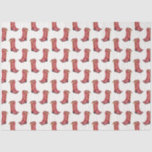 Cowgirl Christmas Watercolor Seidenpapier<br><div class="desc">Dieses Weihnachtspapier zeigt ein Aquarellporträt von einem Paar hellroter Kuhmädchenschuhe,  die mit einem goldenen Bandbogen gegen einen Polka-Dot-Hintergrund verziert sind.</div>