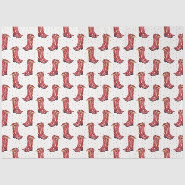 Cowgirl Christmas Watercolor Seidenpapier (Vorderseite)