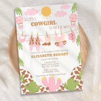 Cowgirl Clothesline Western Rodeo Girl Babydusche
