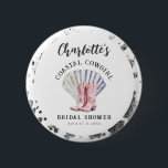 Cowgirl Coastal Elegantes Brautparty Button<br><div class="desc">Cowgirl Cowgirl Elegantes Brautparty</div>