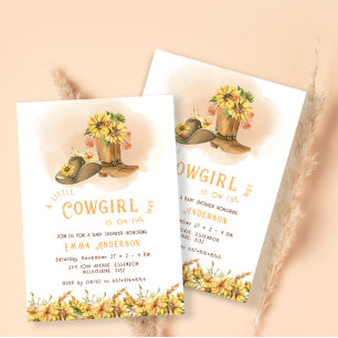 Cowgirl Country Baby Dusche Einladung
