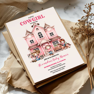 Cowgirl Country Baby Dusche Einladung
