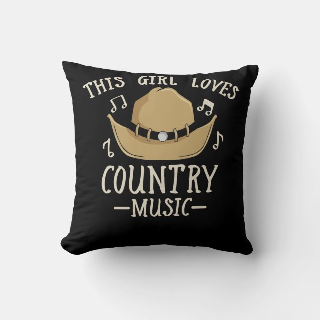Cowgirl Country Music Lover Western Dance Kissen (Vorderseite)