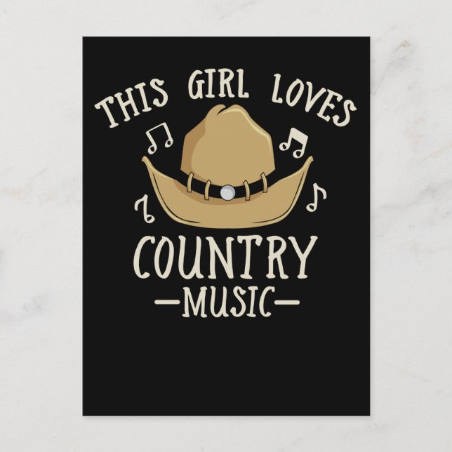 Cowgirl Country Music Lover Western Dance Postkarte (Vorderseite)