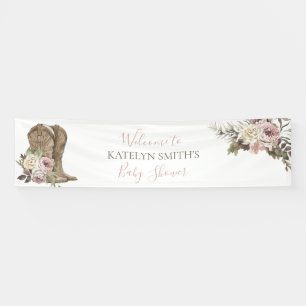 Cowgirl Country Rustic Babydusche Banner