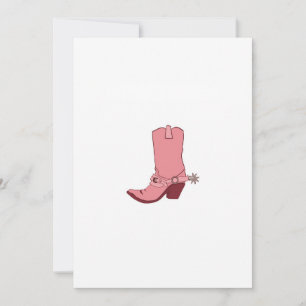 Cowgirl, Cowboy-Stiefel-Thema Einladung