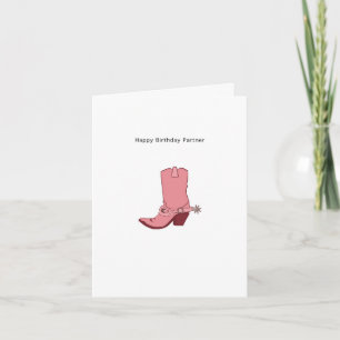 Cowgirl, Cowboy-Stiefel-Thema Karte