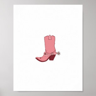 Cowgirl, Cowboy-Stiefel-Thema Poster