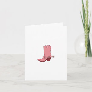 Cowgirl, Cowboy-Stiefel-Themenkarte Karte