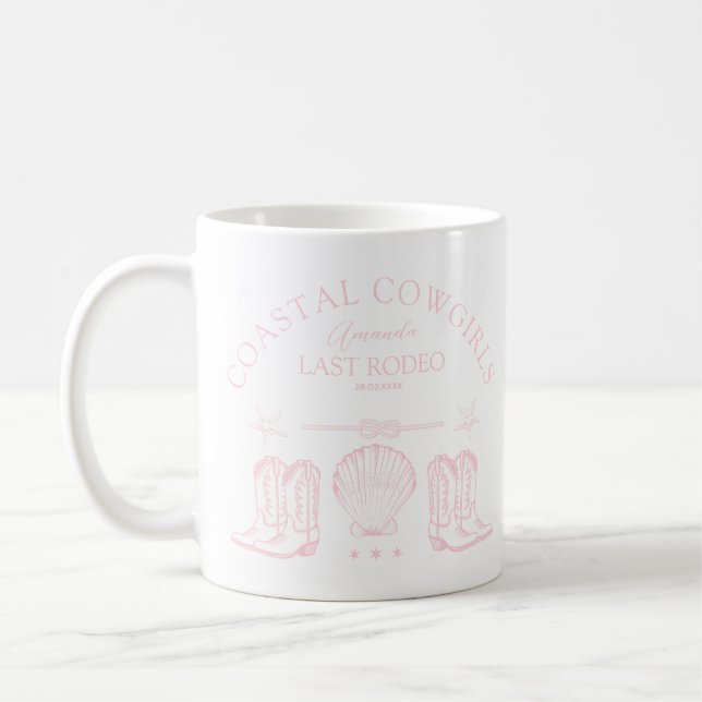 Cowgirl Cowgirl Boots Western Junggeselinnen-Absch Kaffeetasse (Links)