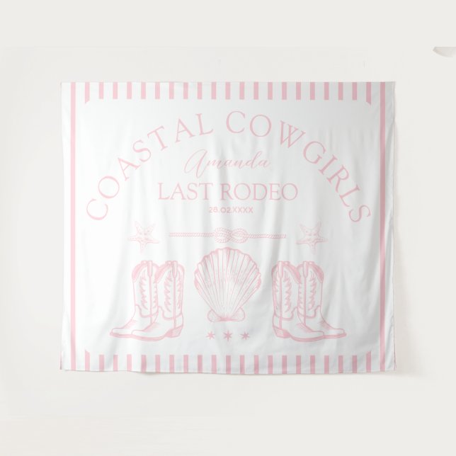 Cowgirl Cowgirl Boots Western Junggeselinnen-Absch Wandteppich (Vorderseite (Horizontal))