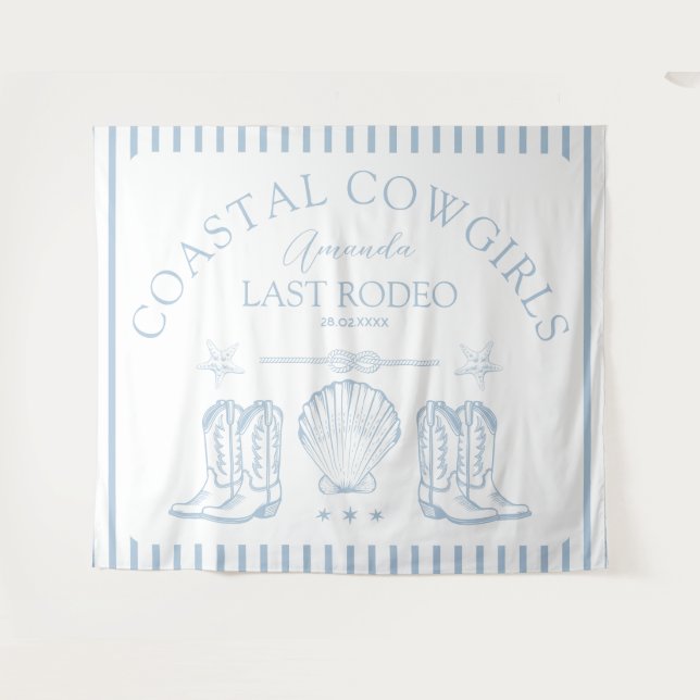 Cowgirl Cowgirl Boots Western Junggeselinnen-Absch Wandteppich (Vorderseite (Horizontal))