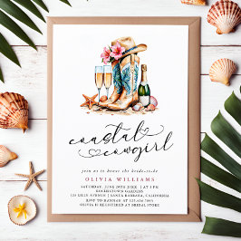 Cowgirl Cowgirl Modernes Watercolor Brautparty Einladung