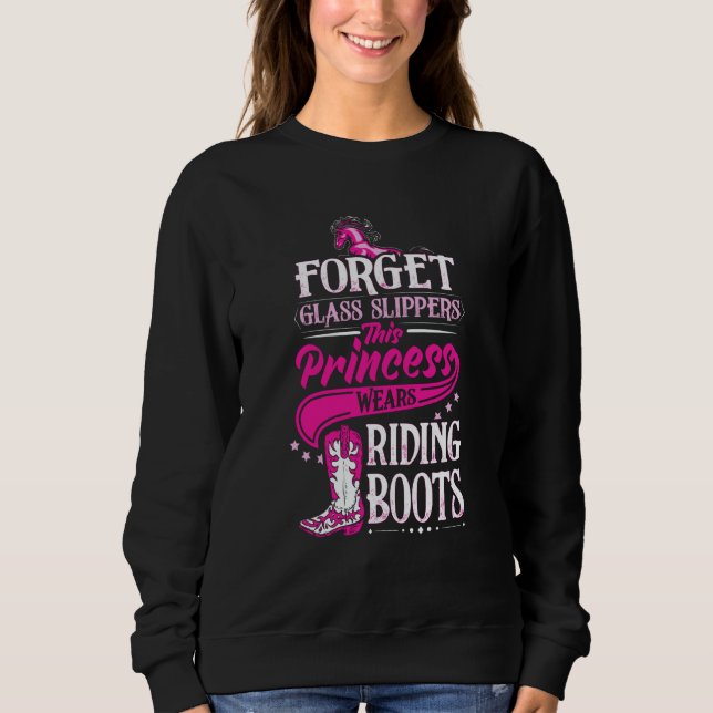 Cowgirl Cowgirl Reitstiefel Cowgirls Sweatshirt (Vorderseite)