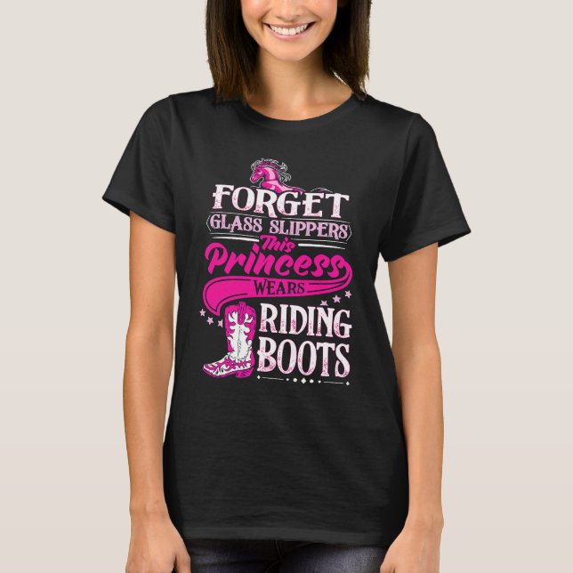 Cowgirl   Cowgirl  Riding Boots Cowgirls T-Shirt (Vorderseite)