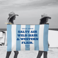 Cowgirl Cowgirl Western Flair Blue Cabana Streifen