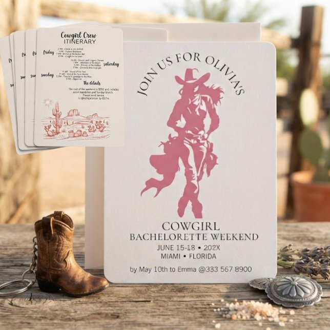 Cowgirl Crew Bachelorette Bash Einladung (Von Creator hochgeladen)