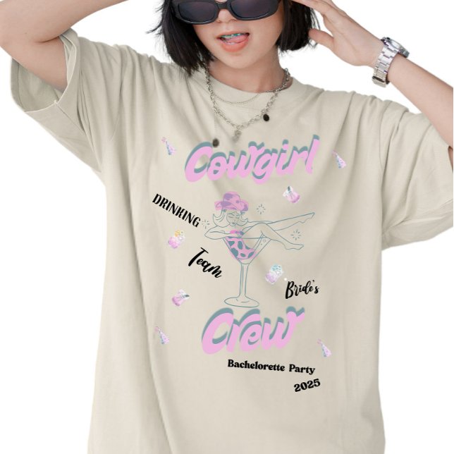 Cowgirl Crew Junggeselinnen-Abschied Crew T-Shirt (Von Creator hochgeladen)