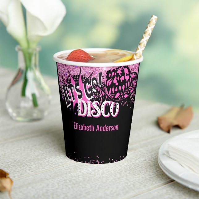 Cowgirl Disco Bachelorette Lasse letzte Runde Rode Pappbecher (In Situ)