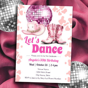 Cowgirl Disco Dance Party Erwachsene Geburtstag Einladung