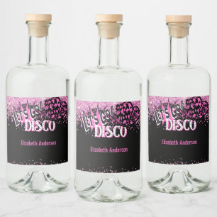 Cowgirl Disco Junggesellinnenabschied Lass uns die Alkoholflaschenetikett