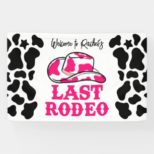 Cowgirl Disco Letztes Rodeo Junggesellinnenabschie Banner