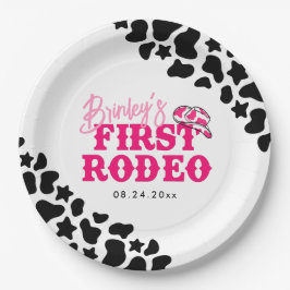 Cowgirl Disco Pink First Rodeo Pappteller