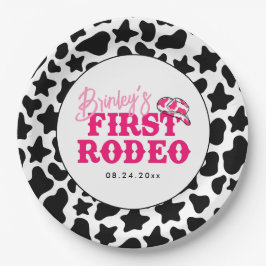 Cowgirl Disco Pink First Rodeo Pappteller