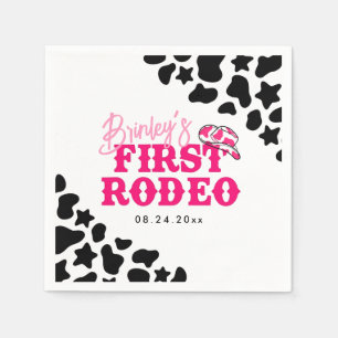 Cowgirl Disco Pink First Rodeo Serviette