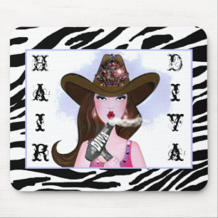 "Cowgirl Diva" Haar Stylist Mousepad
