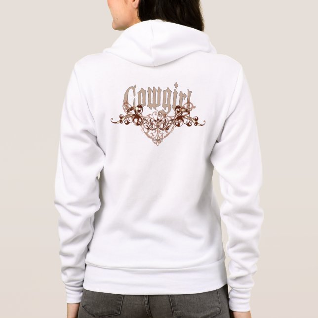 Cowgirl-(dunkle) Jacke Hoodie (Rückseite)