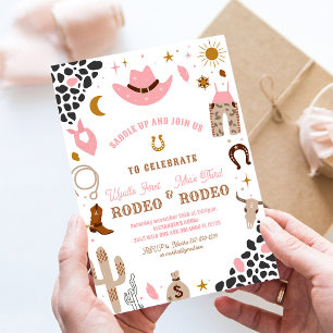 Cowgirl Erstes Rodeo Gemeinsame Geburtstagseinladu Einladung