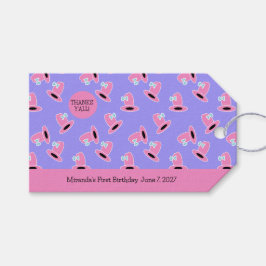 Cowgirl First Geburtstag Geschenkanhänger