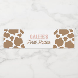 Cowgirl First Rodeo Birthday Wasserflaschenetikett