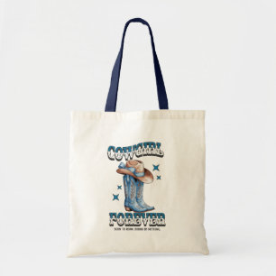 Cowgirl Forever – Western Stiefel & Hut Country Tragetasche