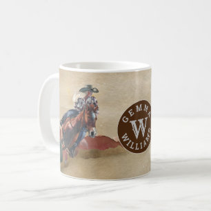 Cowgirl für Aquarellfarben auf dem Western Kaffeetasse