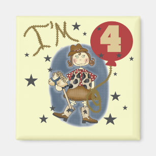 Cowgirl Geburtstagsgeschenke und Geschenke Magnet