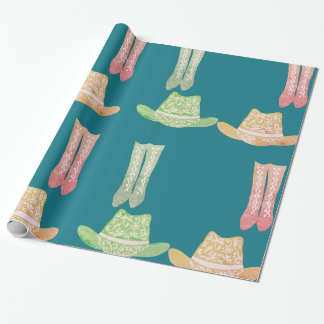 Cowgirl Geschenkpapier (Ungerollt)