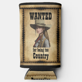Cowgirl Gewollt, weil sie zu Land Western Hut. Selters Dosenkühler