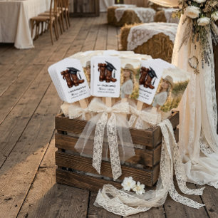 Cowgirl Glam und Boots-Abschlussfeier Fächer