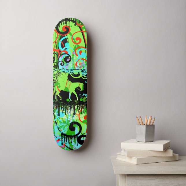 Cowgirl Grunge Skateboard (Wandkunst)