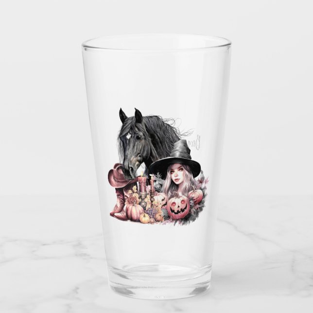 Cowgirl Halloween Pferde Brüder sind für Amateure Glas (Vorderseite)
