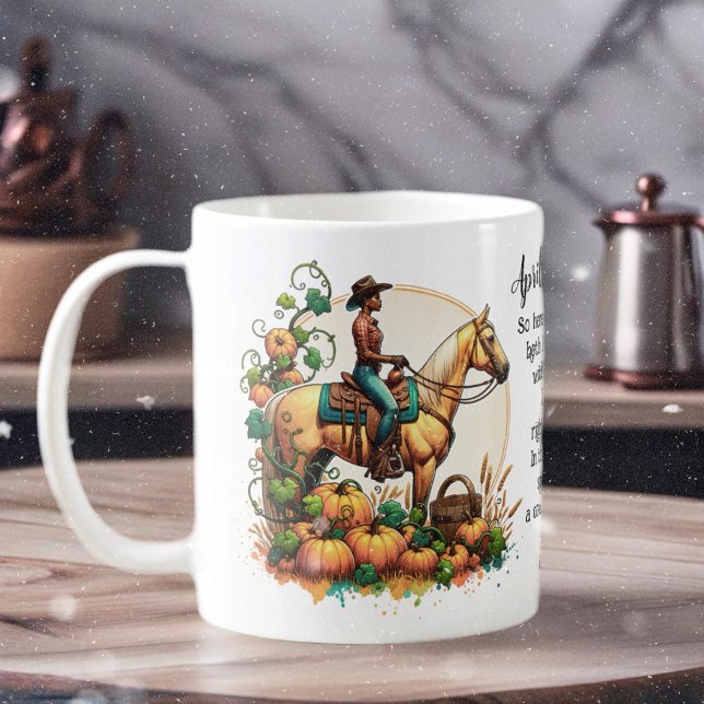 Cowgirl Herbst Kaffeetasse (Enjoy this fun Autumn design!)