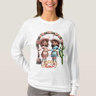 „Cowgirl-Hochzeitsfeier T-Shirt