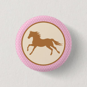Cowgirl Horse Pony Niedlich 1. Geburtstag Party Th Button
